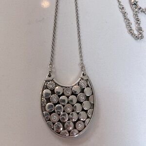 Brighton Luna Pendant Reversible Silver Crystal
